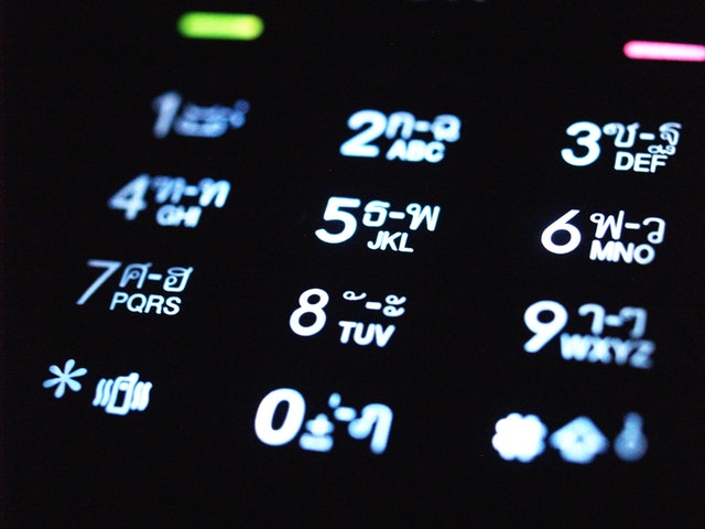 numbers on a phone
